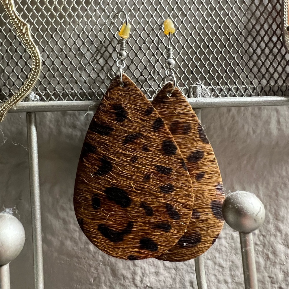 Faux Hide Earrings